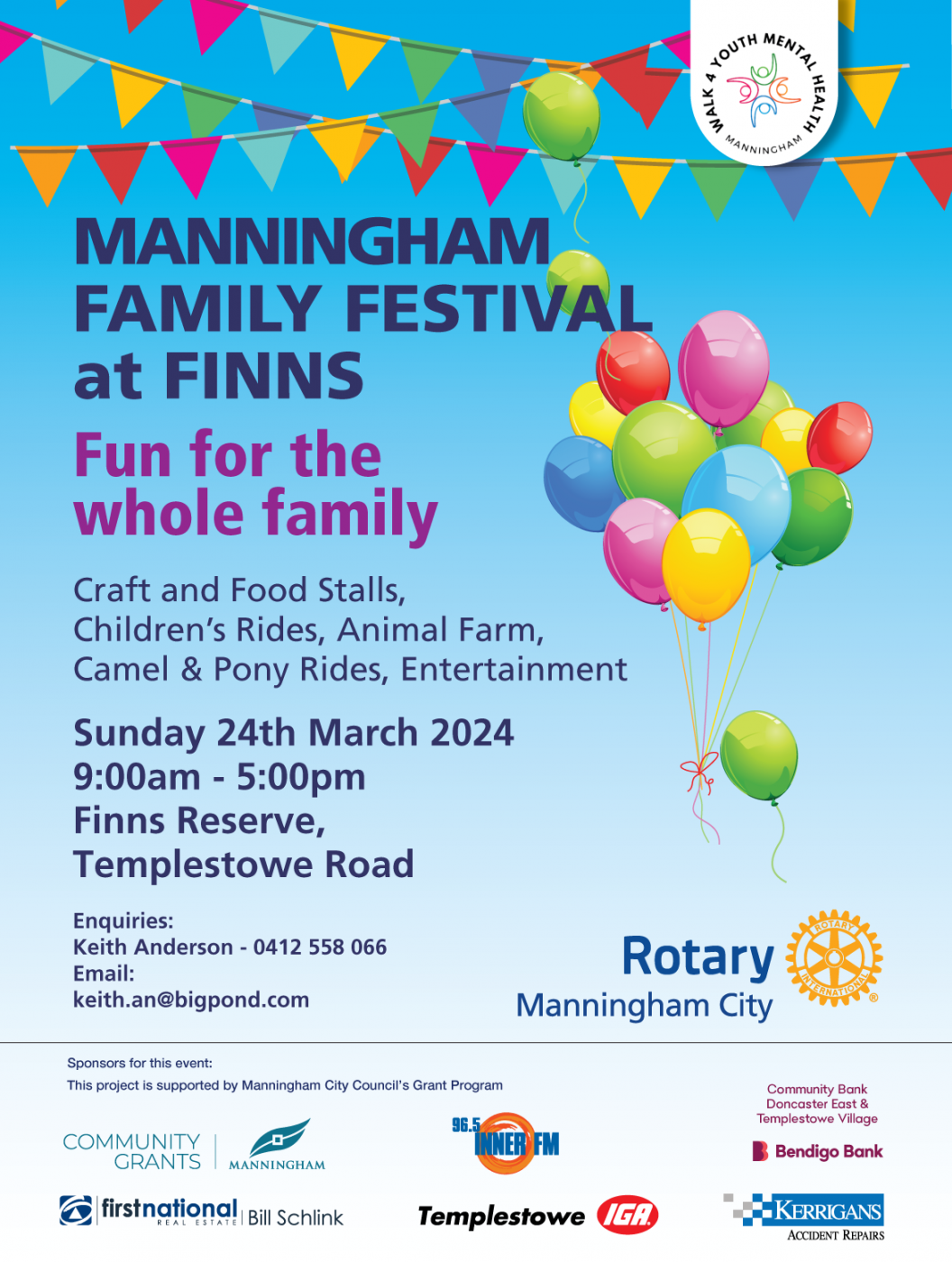 Manningham Family Festival & Walk 4 Youth Mental Health